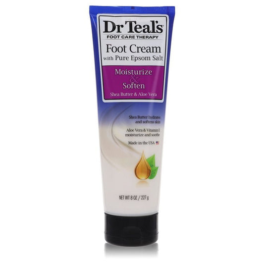Dr Teal's Pure Epsom Salt Foot Cream w/ Shea Butter & Aloe Vera & Vitamin E 8 oz
