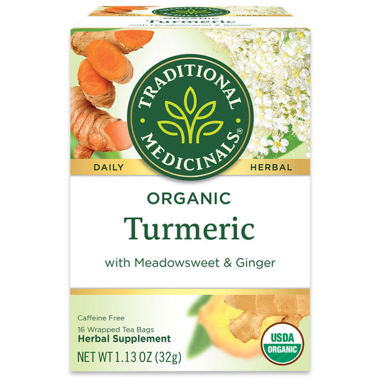 Traditional Medicinals Turmeric with Meadowsweet & Ginger Tea (6 boxesx16 Bags)