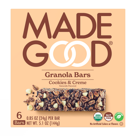 Organic Cookies & Creme Granola Bars (6 boxes x 6 per box)