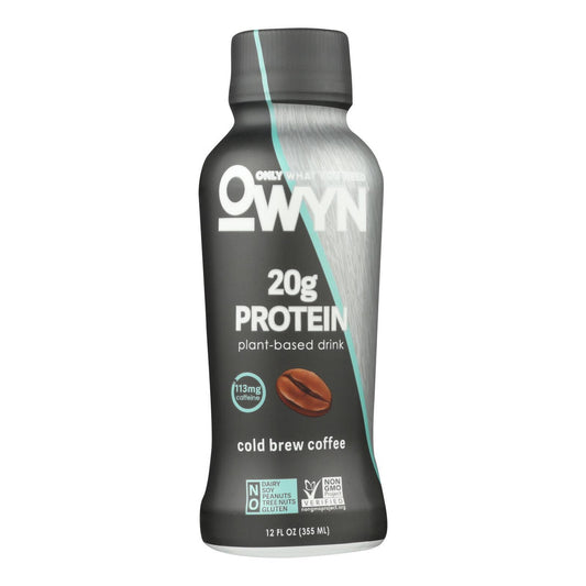 Owyn Brand Plant Based Cold Brew Coffee Drink (12 bottles x 12 oz)