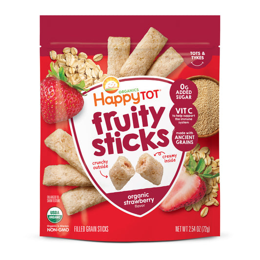 Happy Tot  Fruity Sticks Strawberry (6 packs)
