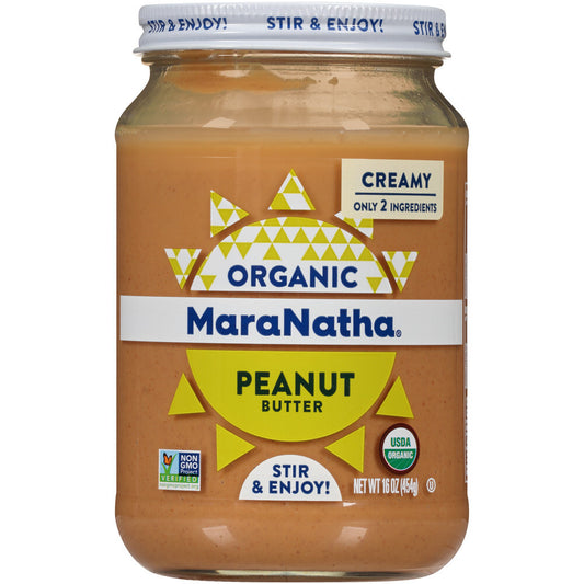 Maranatha Organic Creamy Peanut Butter (6 jars x 16 OZ)