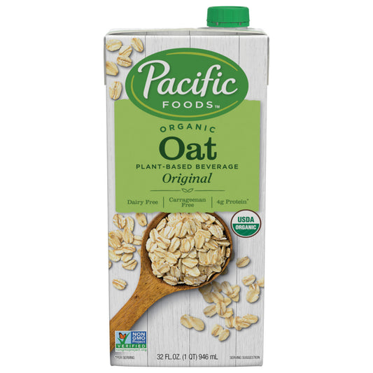 Pacific Foods Brand Organic Oat Beverage (12 bottles x 32 Oz)