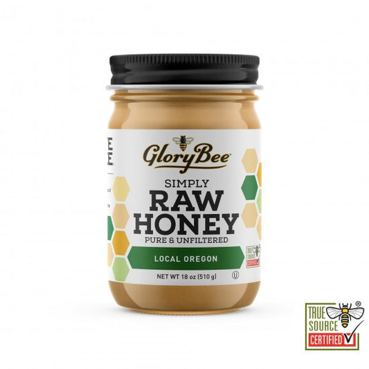 Glorybee Oregon Simply Raw Honey (6 jars x 18 oz   )