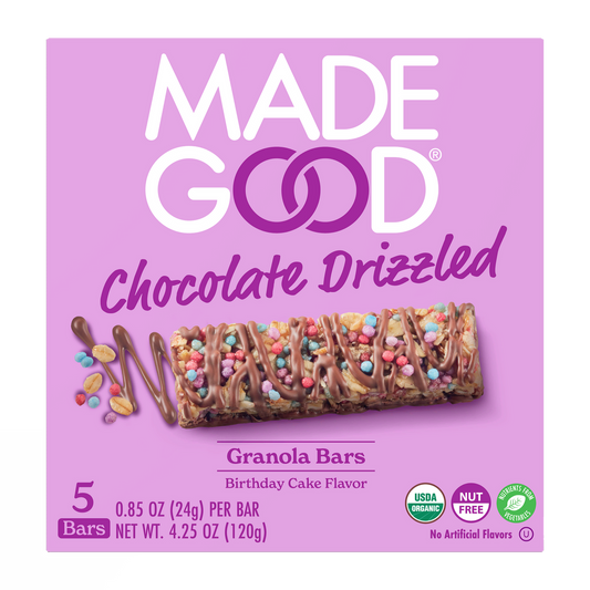 Organic Made Good Brand Chocolate Drizzled Granola Bars  (6 boxes x 5 per box)