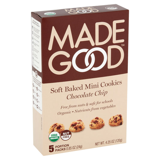 Organic Made Good Brand Soft Baked Chocolate Chip Mini Cookies (6 boxes x 4.25 oz   )