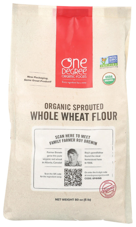 Organic sprouted whole wheat flour ( 4 x 80 oz   )
