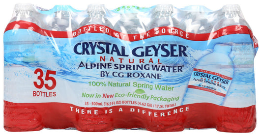 Crystal Geyser alpine spring water (One case of 35 bottles)
