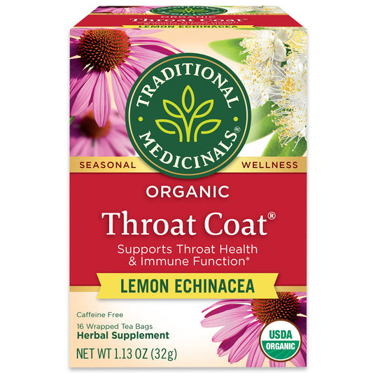 Traditional Medicinals Lemon Echinacea Throat Herb Tea (6 boxes x16 Bag)
