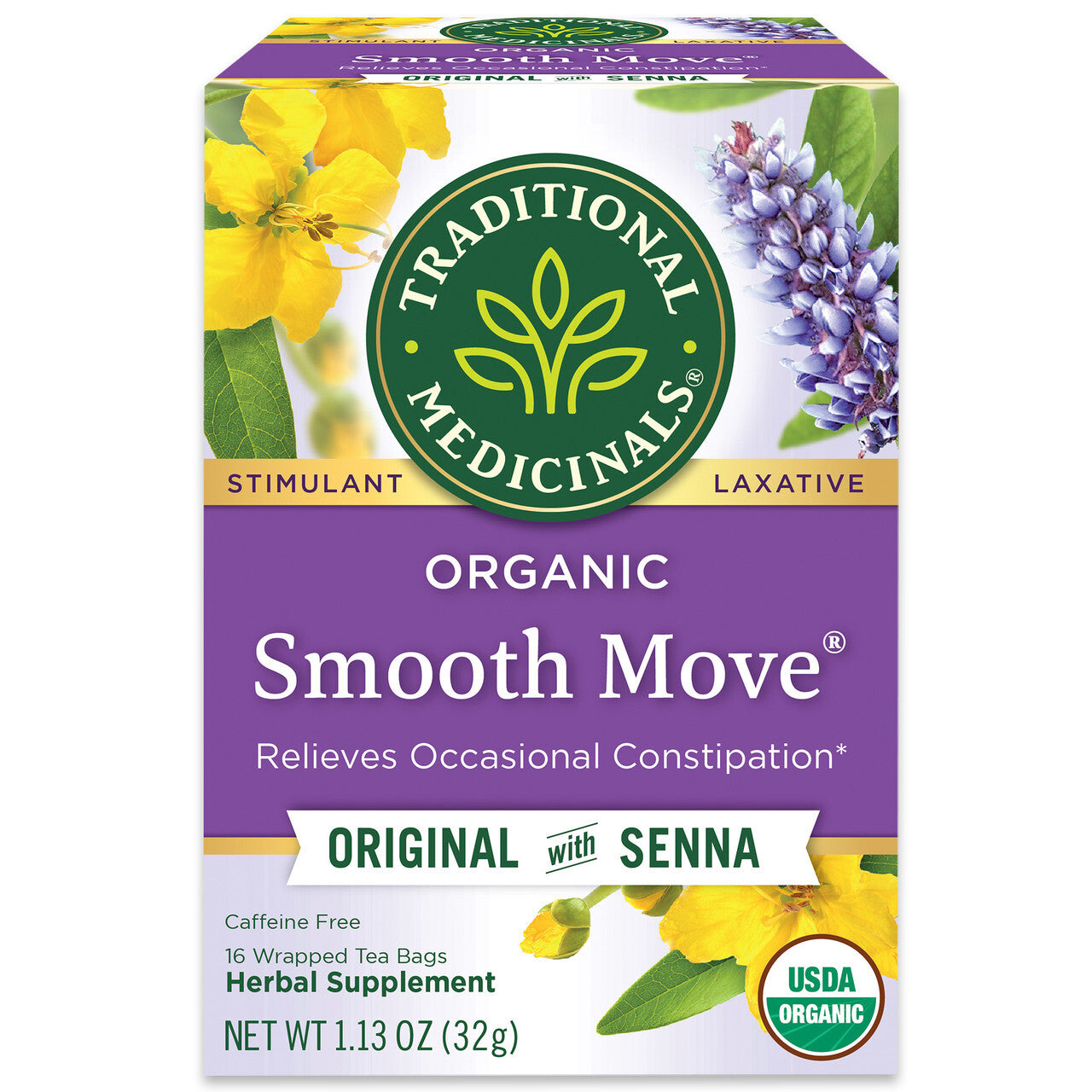 Traditional Medicinals Smooth Move Herb Tea (6 boxes x 16 Bags)