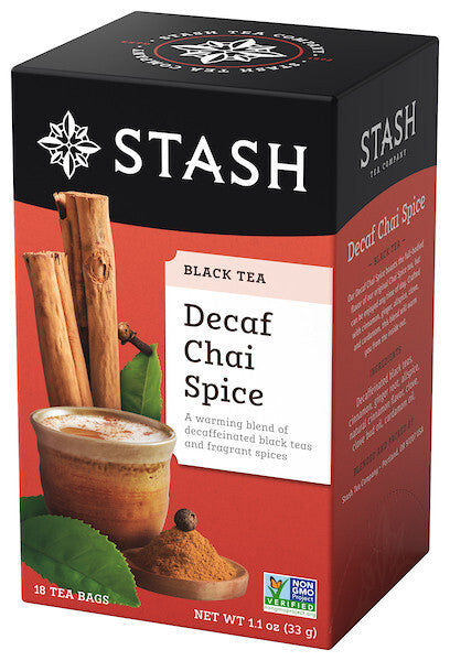 Stash Tea Chai Spice Blend Decaf Tea (6 boxes x18 CT)