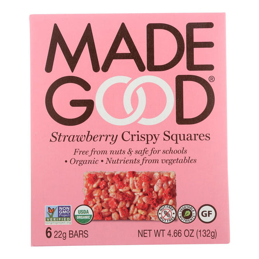 Organic Made Good Brand Strawberry Crisp Sqaure (6 boxes x 4.68 oz)