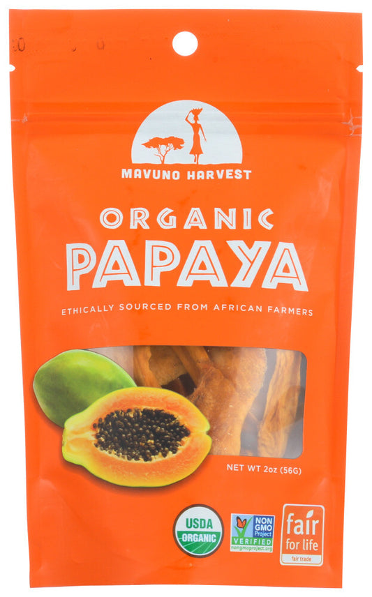 Mavuno Harvest Organic Papaya  (6 Bags x 2 OZ)