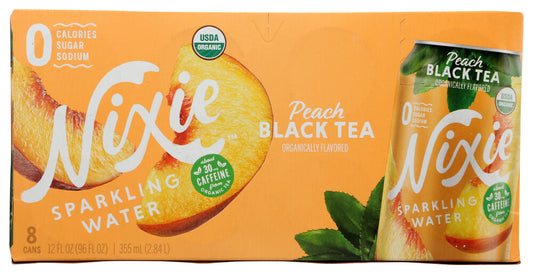 Nixie Sparkling Water Peach Black tea  (3 cases x 8  per)