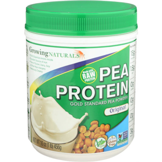 Grow Natural Raw Pea protein Original 16 oz