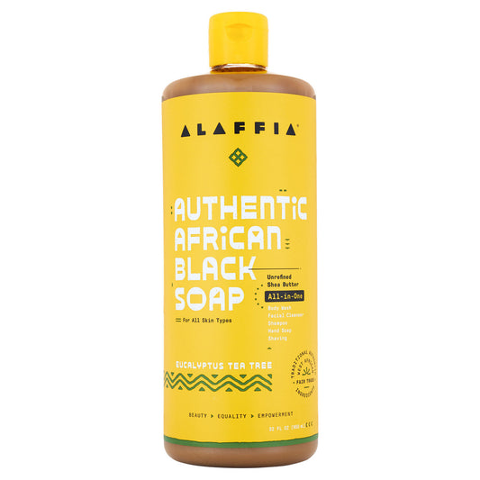 Alaffia African Black soap Eucalyptus Tea Tree( 1 x 32 oz)