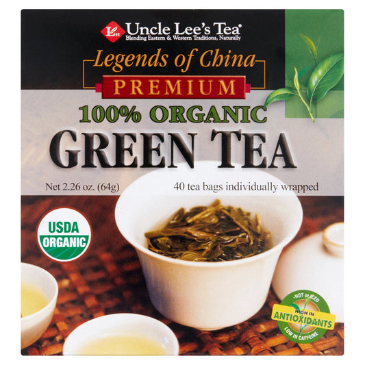 Organic Uncle Lee's Tea Brand Green Tea( 6 boxes x 40 bag  )