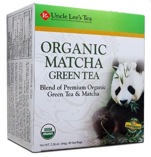 Uncle Lee's Tea Organic Matcha Green Tea (6 boxes x 40 bag)