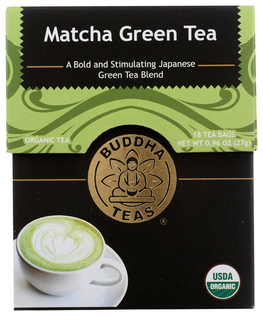 Organic Buddha Brand Matcha Green Tea ( 6 boxes x 18 bag  )