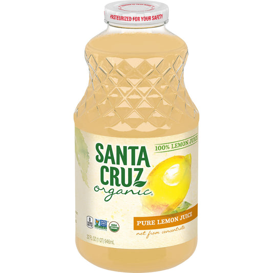 Santa Cruz Brand Organic Pure Lemon Juice ( 6 Bottles x 32 oz)