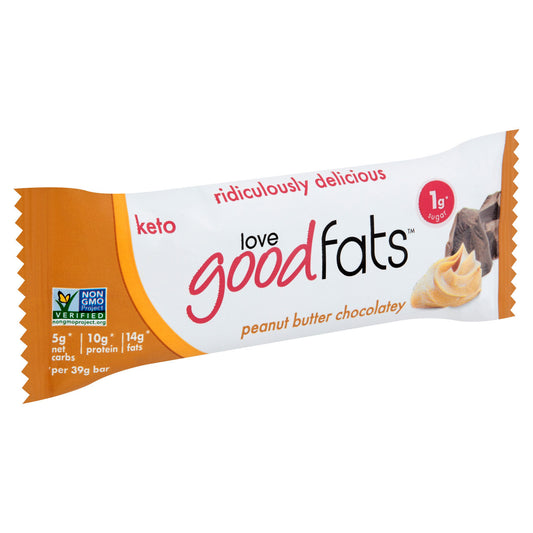Love Good Fats Brand Peanut Butter & Chocolate bars (12 bars x 1.38 oz   )