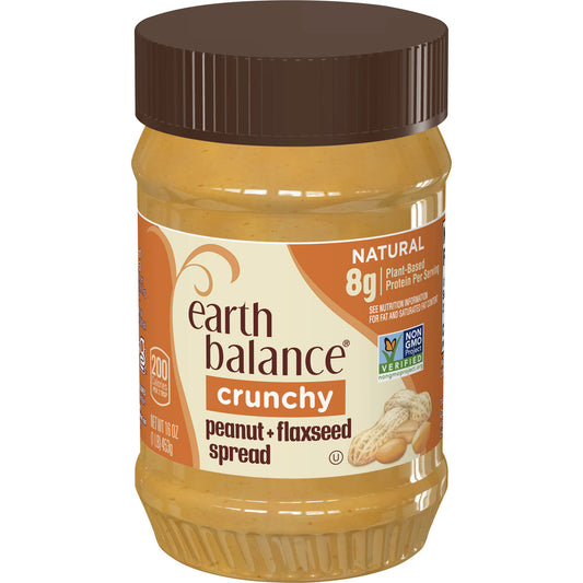 Earth Balance Crunchy Peanut Butter (12 jars x16 Oz)