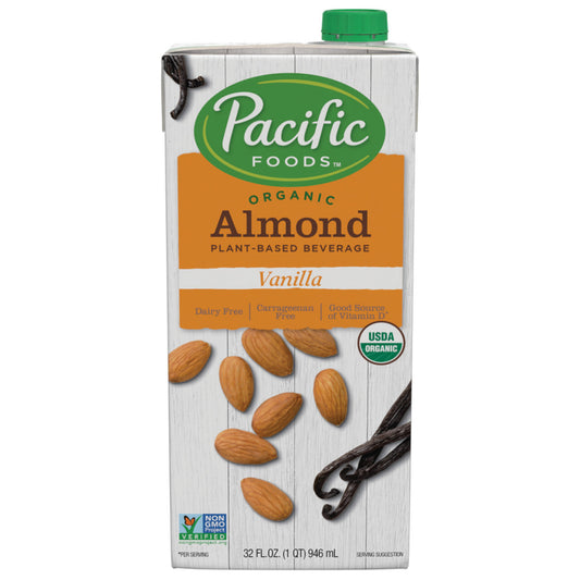 Pacific Foods Brand Organic Almond Beverage (12 containers x32 Oz)