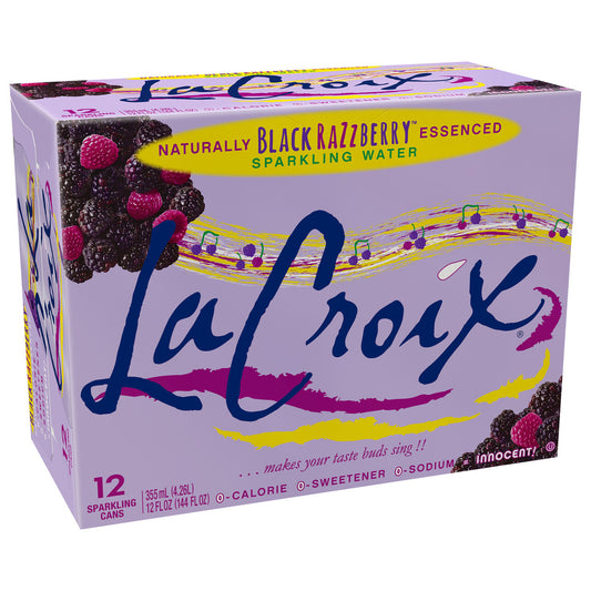 La Croix Sparkling Black Raspberry (2 cases x 12 per pack )