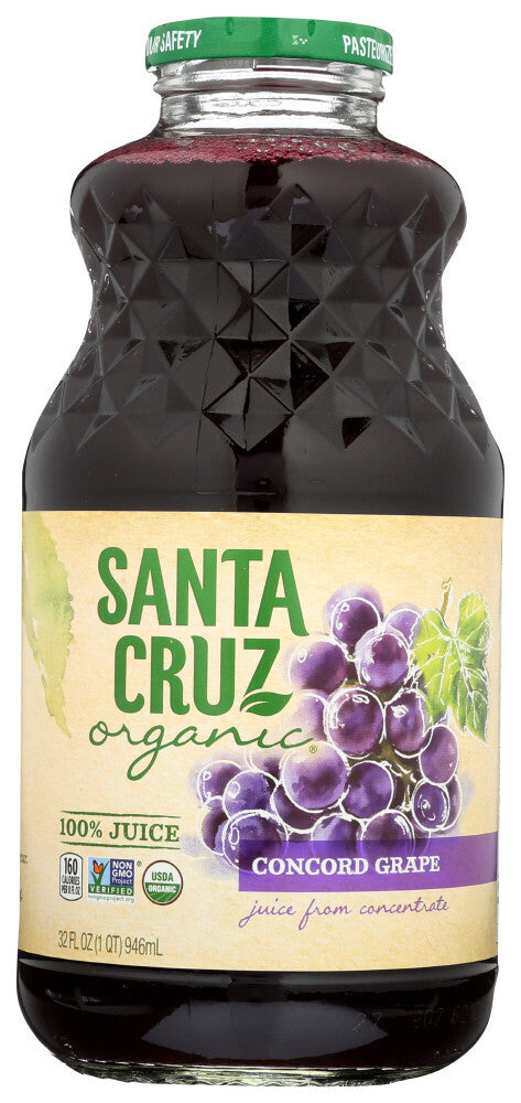 Santa Cruz Organic Concord Grape Juice (6 Bottles x 32 oz)