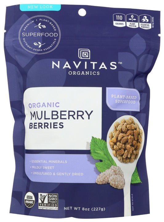 Navitas Naturals Organic White Mulberries (12 bags x 8 OZ)