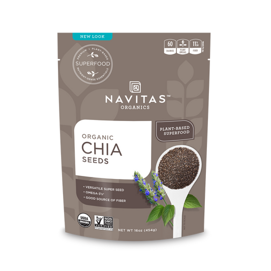 Navitas Naturals Organic Raw Chia Seeds (6 bags x 16 OZ)
