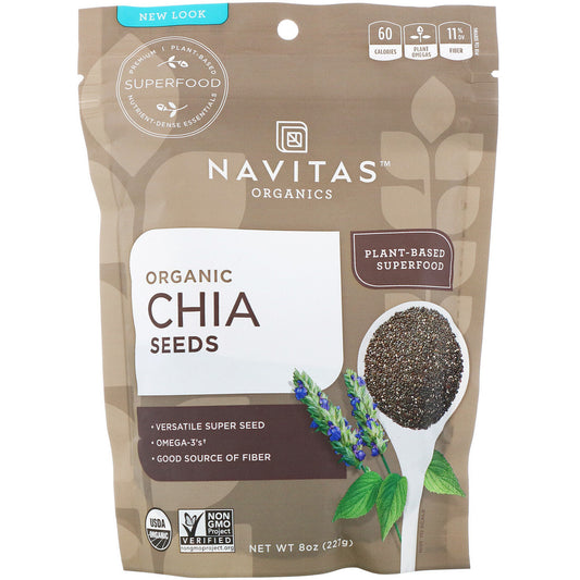 Navitas Organic Chia seeds (12 bags x 8 oz)