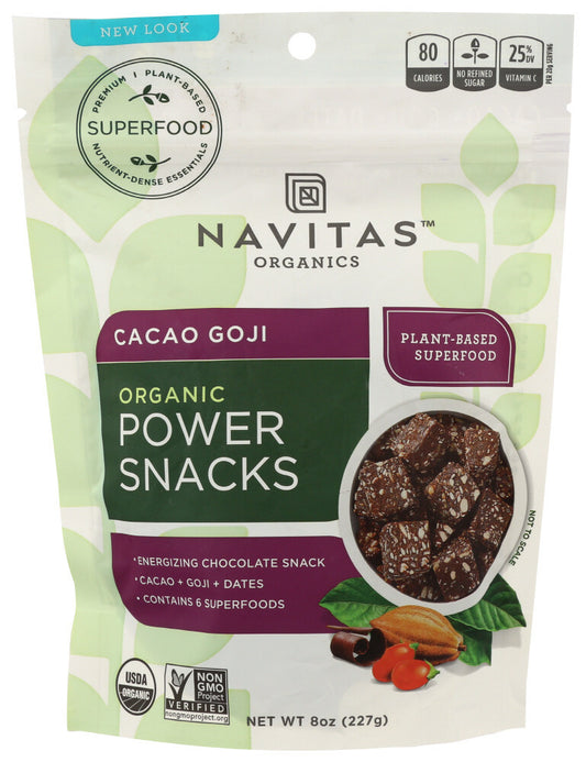 Navitas Organics Brand Cacao Goji Power Snack  (12 bags x8 OZ)