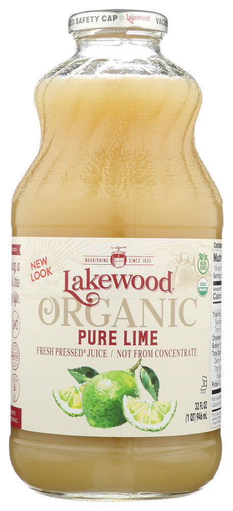 Organic Lakewood pure lime juice ( 6 bottles x 32 oz   )
