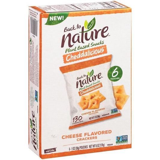 Back to Nature cracker cheddar plant-based (4 boxes x 6 pack )