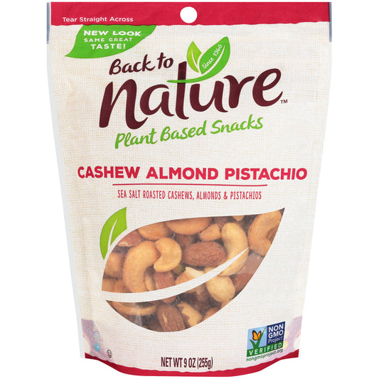 Back to Nature Cashew Almond Pistachio mix (9 bags x 9 oz)