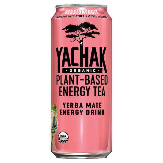 Yachak Brand Organic Passionfruit Energy Tea (12 cans x 16 oz)