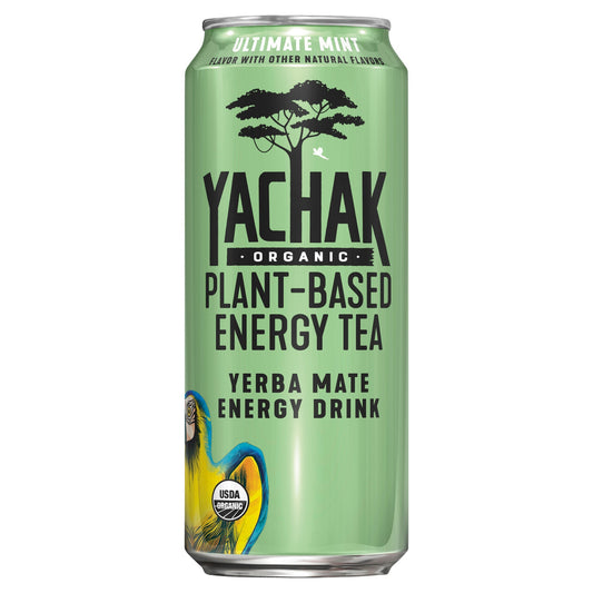 Yachak Brand Organic Ultimate Mint Energy Tea (12 cans x 16 oz)