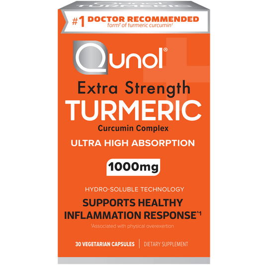 Qunol Brand Turmeric Curcumin Capsules (30 Count) with Ultra High Absorption, 1000mg Joint Support Herbal Supplement