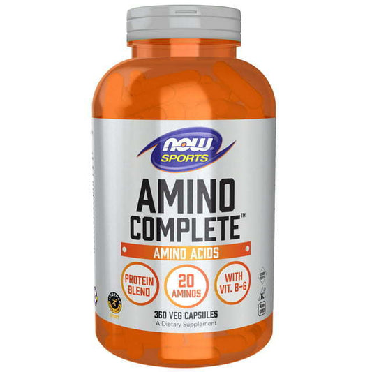 NOW Sports Nutrition, Amino Complete(TM), Protein Blend With 21 Aminos and B-6, 360 Veg Capsules