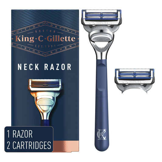King C. Gillette Neck Razor Handle and 2 Blade Refills