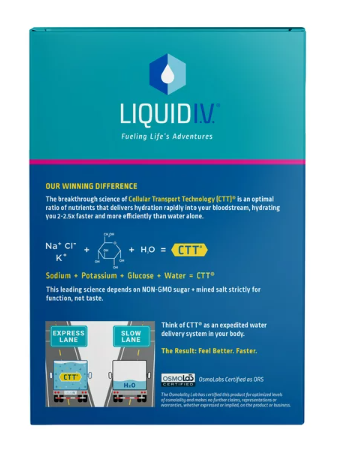 Liquid I.V. Hydration Multiplier Electrolyte Powder Packet Drink Mix;  Passion Fruit;  15 Ct